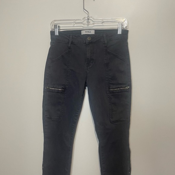 Pistola Women's Moto Skinny Jeans Dark Gray size 27 - Picture 4 of 8